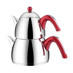 Stainless Steel Turkish Tea Pot -Caydanlik-Double Kettle