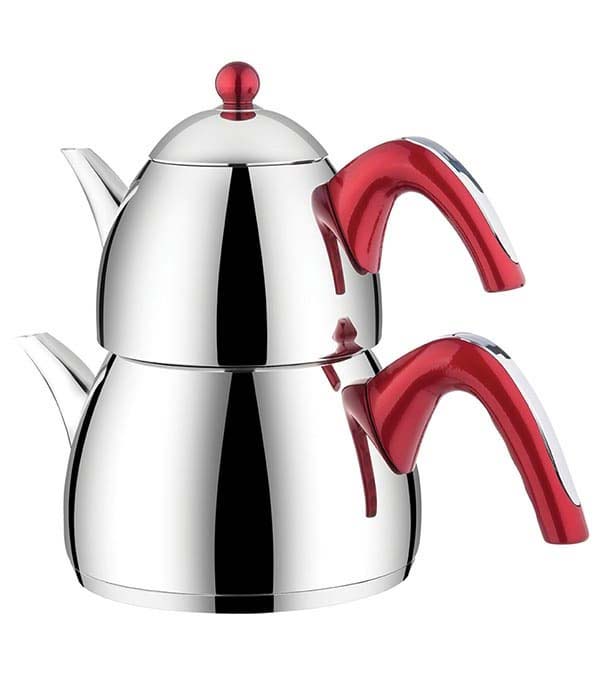 Stainless Steel Turkish Tea Pot CaydanlikDouble Kettle KocGifts