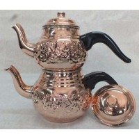 Turkish Tea Pot Set Handmade Copper
