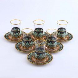 12 Pcs Thin Waist Agah Ethnic Tea Set