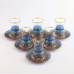 12 Pcs Thin Waist Segah Ethnic Tea Set