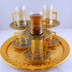 2019 Collection Latest Arabic Tea Set With New Design Holder