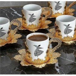 2020  Semazen Design Gold Color Cups For Six