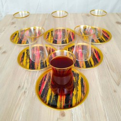 Bigatti 12 Pcs Thin Waist Colorfull Tea Set