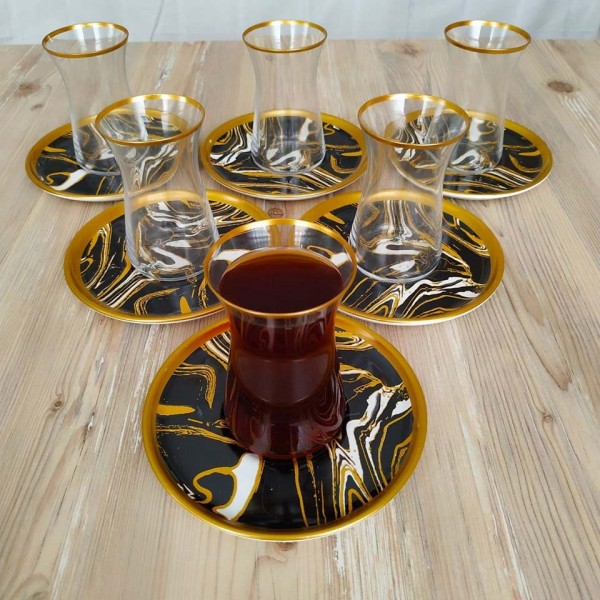 Bigatti 12 Pcs Thin Waist Painting Tea Set