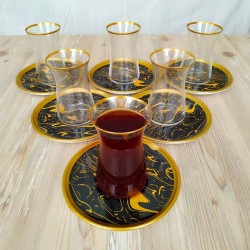 Bigatti 12 Pcs Thin Waist Troya Tea Set