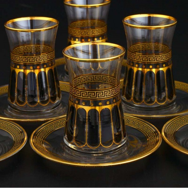 Black Color Arabic Tea Cups Set
