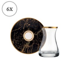 Imperial Original Crystal Gold - Black Color Luxury Tea Set