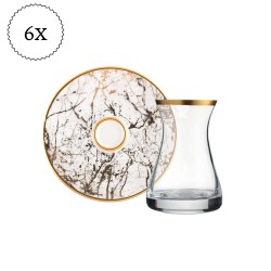 Imperial Original Crystal Gold - White Color Luxury Tea Set