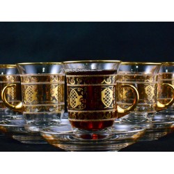 Latest Model Gold Color Tea Set With Holder