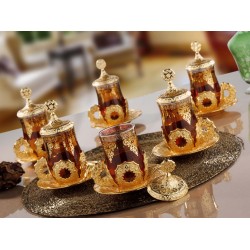 Latest Model Turkish- Arabic Tea Cups Set Gold Color