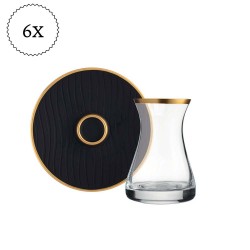 Marina Original Crystal Black Color Luxury Tea Set