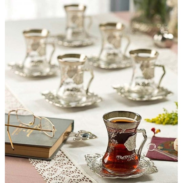 Silver Plated  Tea Cups For Six Person