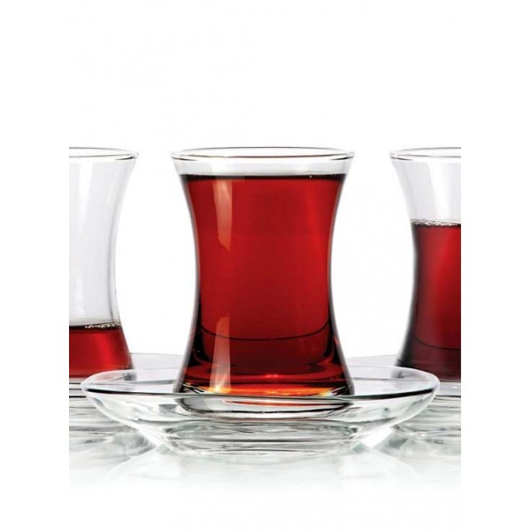 Thin Waist Turkish Tea Cups For Six Plain Design
