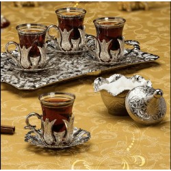 Turkish Tea Set Tulip Design